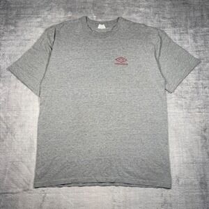 Umbro Shirt Mens Large Gray Vintage 90s Blood Donor Clinic Soccer